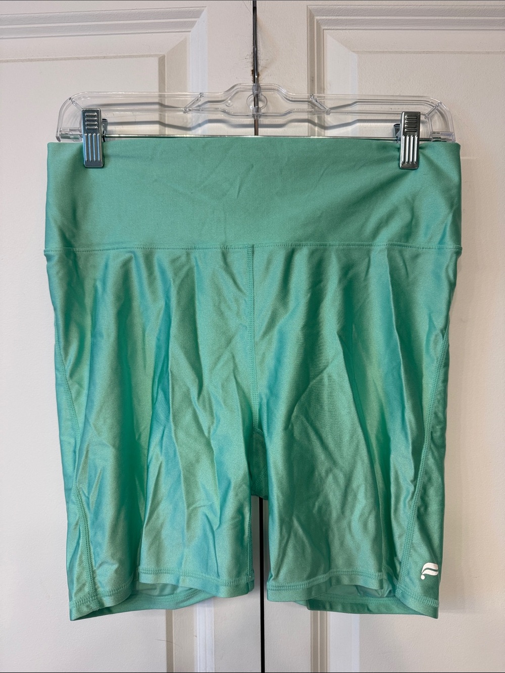 Fabletics High-Waist Bike Shorts in Mint